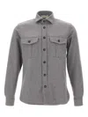 Filippo De Laurentiis Patch-pocket Shirt In Gray