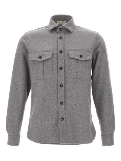 Filippo De Laurentiis Patch-pocket Shirt In Gray