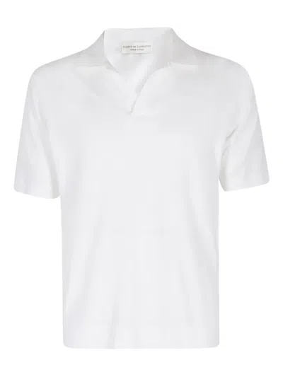 FILIPPO DE LAURENTIIS POLO-COLLAR SHORT-SLEEVE TOP