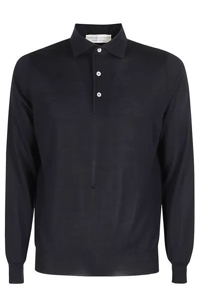 Filippo De Laurentiis Polo Collo Camicia ml In Blu