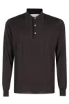 Filippo De Laurentiis Polo Manica Lunga Merino In Brown