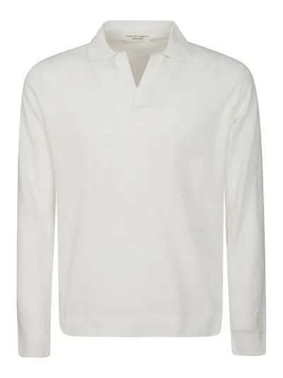 Filippo De Laurentiis Polo Skipper Ls In White Optic