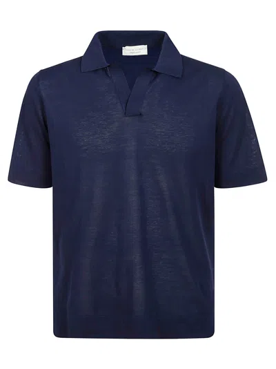 Filippo De Laurentiis Polo Skipper Ss In Indigo