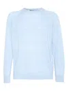 Filippo De Laurentiis Raglan-sleeve Crew-neck Jumper In Blue