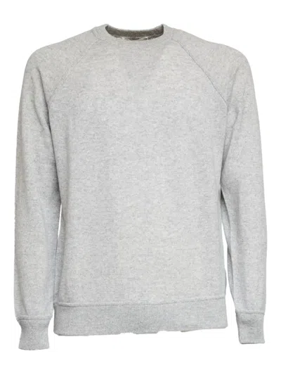 Filippo De Laurentiis Raglan-sleeve Crew-neck Sweatshirt In Gray
