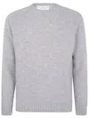 Filippo De Laurentiis Raglan Sleeves Round Neck Sweater In Gray