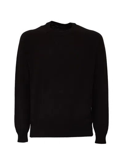 Filippo De Laurentiis Raglan-sleeve Crew-neck Sweater In Black