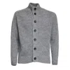 Filippo De Laurentiis Regular Fit Alpaca Blend Sweater With Stand-up Collar In Gray
