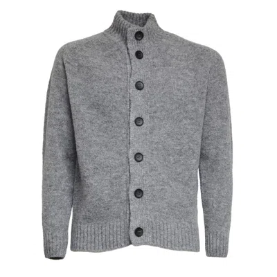 Filippo De Laurentiis Regular Fit Alpaca Blend Sweater With Stand-up Collar In Gray