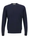 Filippo De Laurentiis Ribbed Crew-neck Sweater In Blue