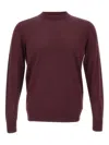 Filippo De Laurentiis Bordeaux Wool Turtleneck In Burgundy