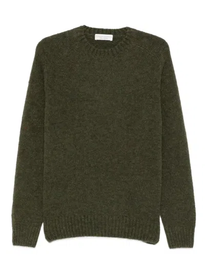 Filippo De Laurentiis Ribbed Crew Neck Sweater In Green