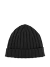 Filippo De Laurentiis Ribbed-knit Beanie Hat In Black