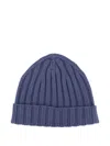 Filippo De Laurentiis Ribbed-knit Beanie Hat In Blue