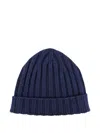 Filippo De Laurentiis Ribbed-knit Beanie Hat In Blue