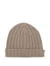 Filippo De Laurentiis Ribbed-knit Hat In Brown