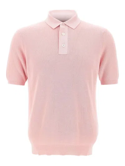 Filippo De Laurentiis Ribbed-knit Polo Shirt