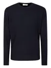 Filippo De Laurentiis Ribbed Round-neck Sweater In Blue