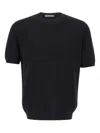 Filippo De Laurentiis Ribbed Short-sleeve T-shirt In Black