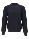 Filippo De Laurentiis Ribbed Wool Sweater In Blue
