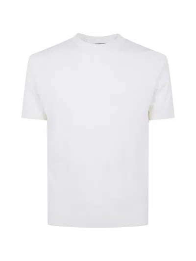 Filippo De Laurentiis Short Sleeves Round Neck Sweater In White