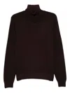 Filippo De Laurentiis Roll-neck Sweater In Burgundy