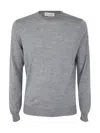 Filippo De Laurentiis Soft Wool Blend Crew Neck Pullover In Gray
