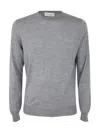 Filippo De Laurentiis Soft Wool Blend Crew Neck Pullover In Gray