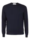 Filippo De Laurentiis Long Sleeves Merinos Round Neck In Blue
