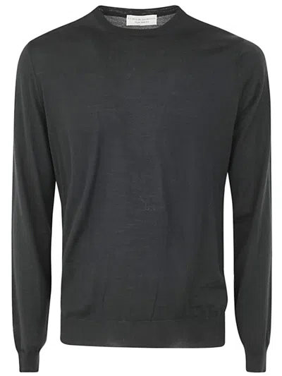 Filippo De Laurentiis Royal Merino Long Sleeves Crew Neck Sweater In Gray