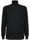 Filippo De Laurentiis Royal Merino Long Sleeves Turtle Neck Sweater In Black