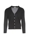 Filippo De Laurentiis Royal Merino L/s Cardigan W/buttons In Gray