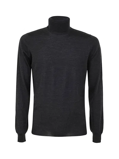 Filippo De Laurentiis Royal Merino Turtle Neck Pullover In Gray