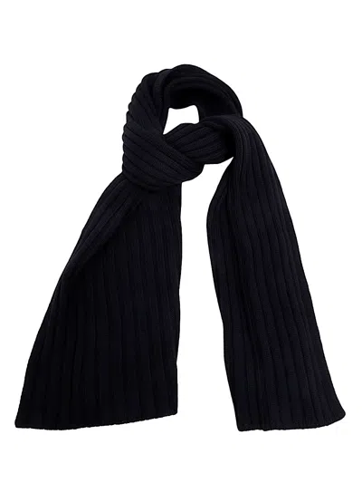 FILIPPO DE LAURENTIIS MERINOS EXTRAFINE SCARF,SCARF.WM5C 990 BLACK