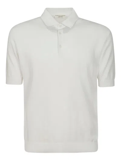 Filippo De Laurentiis Short-sleeve Button Polo Shirt In White