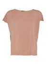 Filippo De Laurentiis Short-sleeve Cotton Top In Pink