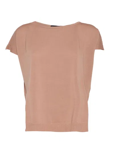Filippo De Laurentiis Short-sleeve Cotton Top In Pink