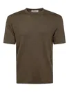 Filippo De Laurentiis Short-sleeve Linen T-shirt In Brown