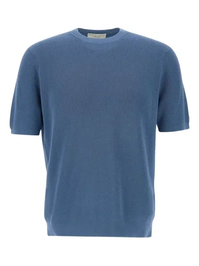 Filippo De Laurentiis Short-sleeve Ribbed-knit Sweater