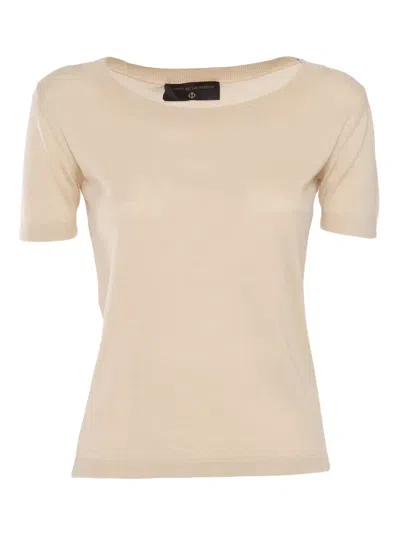Filippo De Laurentiis Short-sleeve Round-neck T-shirt In Neutral