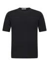 Filippo De Laurentiis Short-sleeve Wool-blend T-shirt In Black