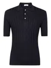 Filippo De Laurentiis Short Sleeves 3 Bottons Polo Shirt By Filippo De In Black