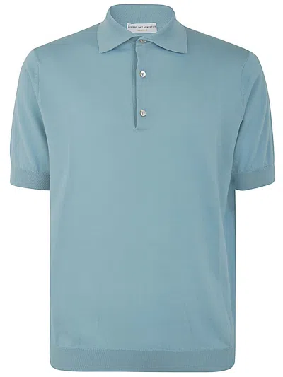 Filippo De Laurentiis Short Sleeves Polo Clothing In Blue