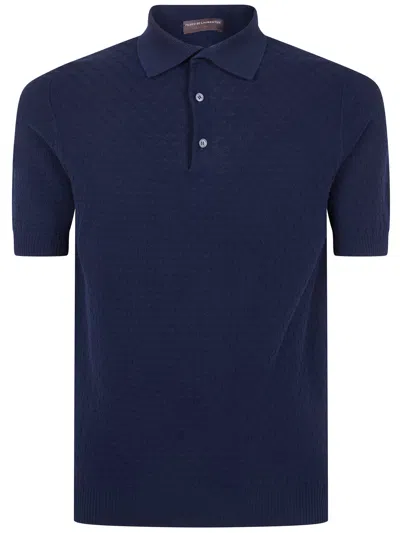 Filippo De Laurentiis Short Sleeves Polo Shirt In Blue