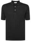 Filippo De Laurentiis Short Sleeves Polo Shirt In Black