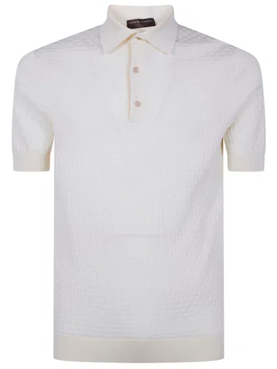 Filippo De Laurentiis Short Sleeves Polo Shirt In White