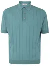 FILIPPO DE LAURENTIIS SHORT SLEEVES RIBBED POLO,PL1MC.CR14C 094