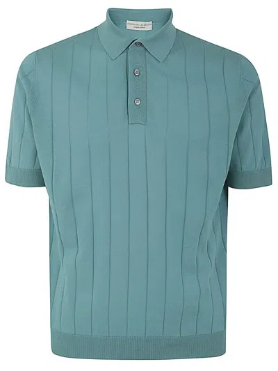 Filippo De Laurentiis Short Sleeves Ribbed Polo Clothing