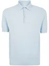 Filippo De Laurentiis Short Sleeves Rice Stitch Polo Shirt In Ash