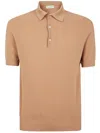 Filippo De Laurentiis Short Sleeves Rice Stitch Polo Shirt By Filippo In Brown